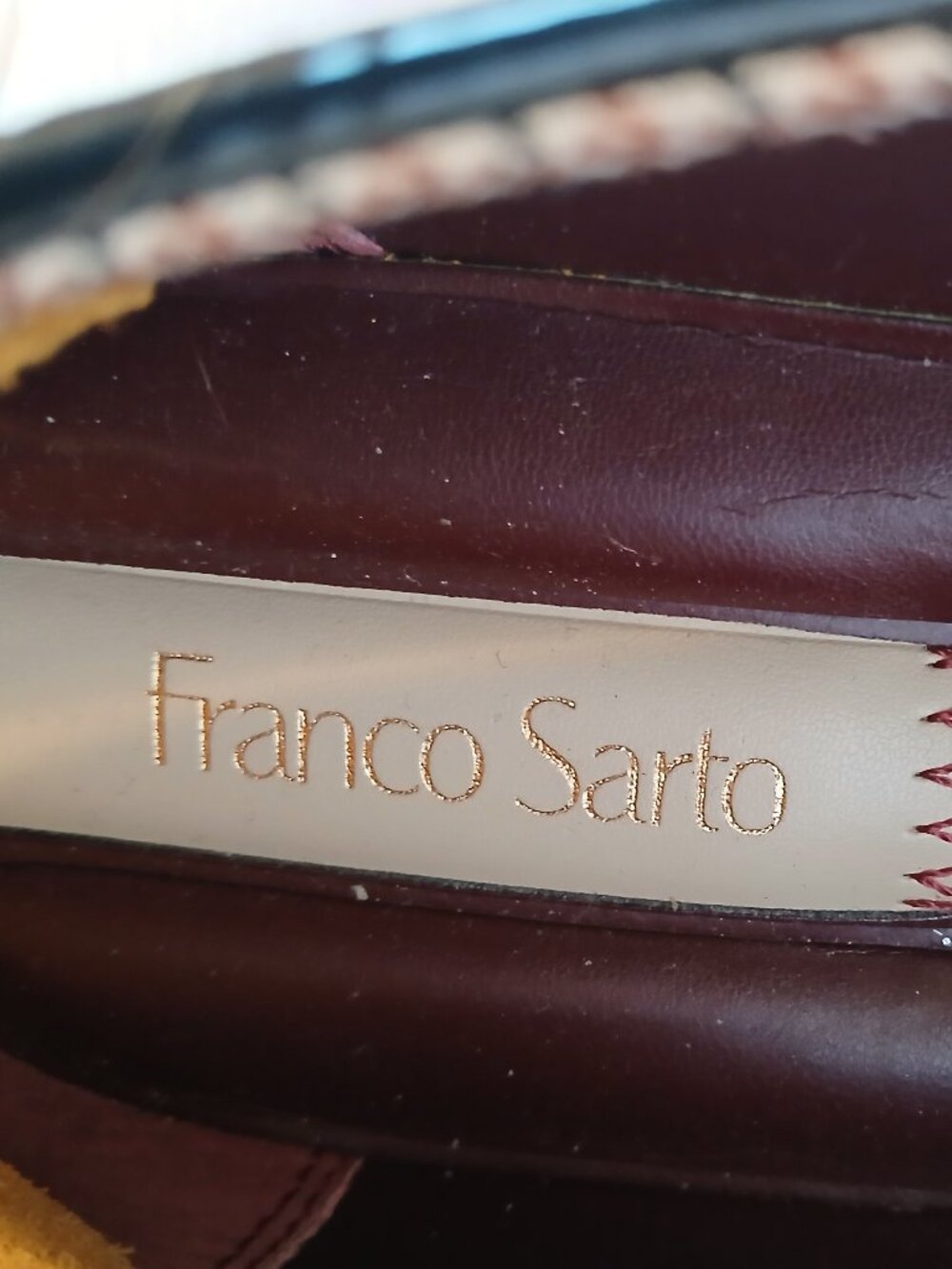 FRANCO SARTO Navy Blue Patent Leather Platform Loafers - Picture 11 of 12
